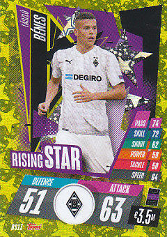 Laszlo Benes Borussia Monchengladbach 2020/21 Topps Match Attax CL Rising Stars #RS13